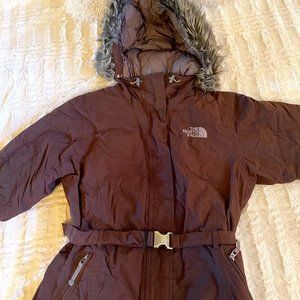 North Face NorthFace Down Jacket Brown - Hood Fur Trim